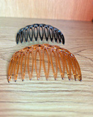 set pack 7 all Black plastic 3″& 2.5″long hair accessory side comb french twist