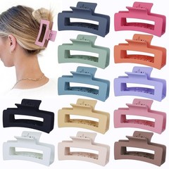 Sisiaipu 12 Pcs Medium Hair Clips, 3.5 Inch, 1 Count (Pack of 12), Colorful