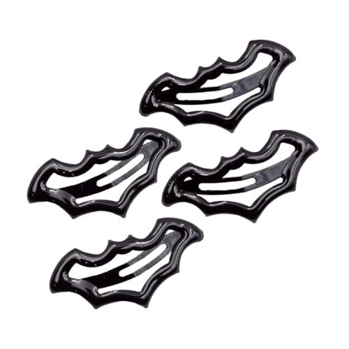 Pack of 4 Black Bat Snap Hair Clips Gothic Vampire Halloween Cute Accessory