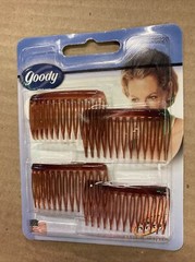 GOODY Brown Hair Tuck Side Combs 4-Pack 1.75” New 2000 Made USA (Set Of 2) G55