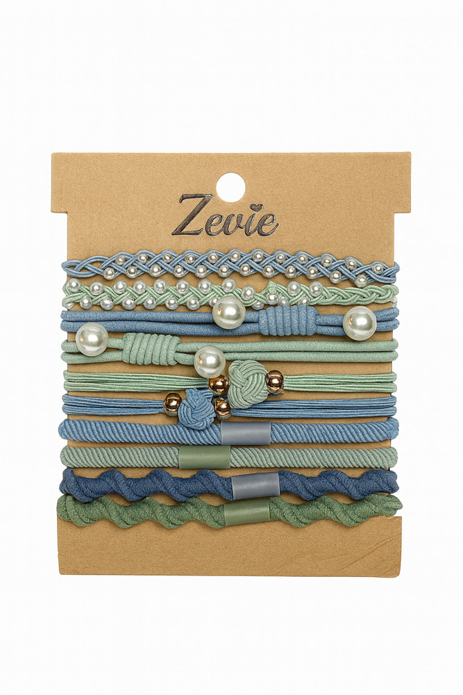 🌸 Zevie Stylish Hair Ties Set for Women Girls – 10 Pack