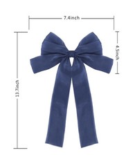 3pcs Hair Bows for Sheer Organza Ribbon Bows White Red Blue Clips Christmas H…
