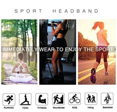 Men Women Yoga Sweat Bands Headbands Elastic Wide Sweatband for Running Workout