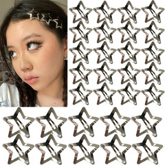30 PCS Star Hair Clips,20Pcs 1.22″Clip and 10 PCS 1.65″Clips Snap Star Hair Acce