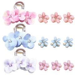 12 PCS Flower Hair Clips Women Claw Thick Thin Small Large Cute Accessory