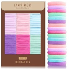 Nylon Hair Ties – No Damage,Strong Soft Cotton Hair Bands Macaron colors