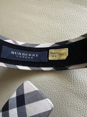 Vintage Burberry Check Nova Plaid Headband With Hair Barrette Clip Made France
