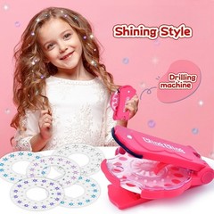 Hair Rhinestone Styling Tool with 12 Gem Sheets for Shiny Hair Decoration