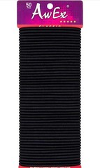 Black Hair Ties Womans Girls 50pack