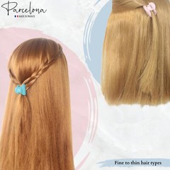 Parcelona French Chic Duo Small 1 1/4″ Celluloid Hair Claw for Women and Girls