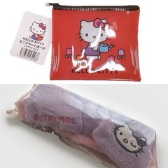 Hello Kitty Pouch & Euthymol Headband Set Korea Japan Sanrio Cute