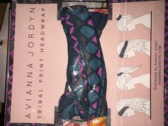 Avianna Jordyn Tribal Print Headwrap Blue Purple Black for Women
