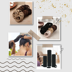 Men Women Hair Ties Soft Seamless Hair Bands Fr Thick Thin Hair Ponytail Holders