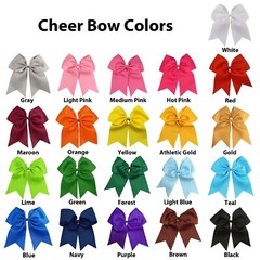 USA Cheer Bows Ponytail Holder Girls 7″ Large Softball Hair Bow Cheerleading Lot
