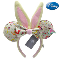 Disney`Parks Easter Reigning Rabbits Bunny Ears Headband Minnie Mouse Ear NEW