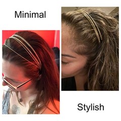 Multi Layers Metal Headbands for , 2Packs Fashion Thin Headband Layered Gold …