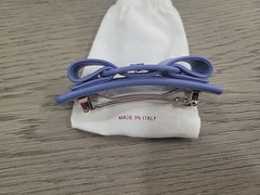 Salvatore Ferragamo Blue Womans Girls Hair Clip Bow New
