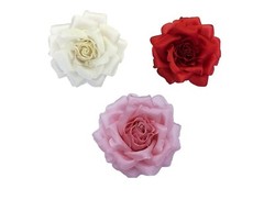 M&S Schmalberg 3.5″ Silk Rose Artificial Fabric Flower Brooch Pin – AmericanMade