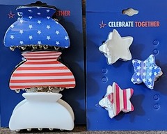 JULY 4TH HAIR CLIPS Celebrate Together Kohl’s RED~WHITE~BLUE SHIPS FREE!!