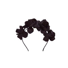 Wowser Black Rose Headbands, Cute Flower Cosplay Accessories, 7 Inches, 6pack
