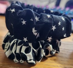 Handmade Scrunchie Wristlet, Lot of 8, Fun Patterns, Purple, Floral, Polka Dot