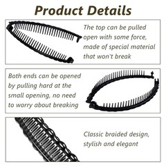 Banana Clips Hair for Women Vintage Large Bananas Hair Clip for Thick Fine