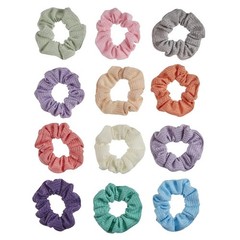 Value Pack Scrunchie Hair Ties, Multicolor, 12 Count