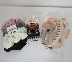Hair Accessories 3 Sets Clips And Scrunchies. (212)
