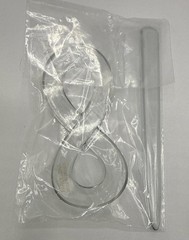 Parcelona French Infinity Medium Celluloid Hair Slider Bun Cover w/ Stick