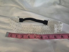 Rare Vintage Antique Ivory Lace Fabric Hair Band Headband