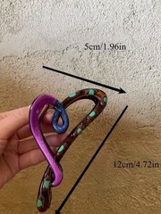 Black Hair Claw Clip with Pink & Green Accents – Women’s Hair Accessory