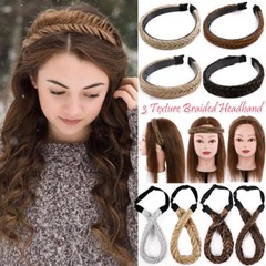 US Women Braided Headband Plait Plaited Elastic Hair Band Hairwear Accessories