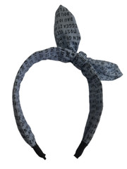 New English Text A to z Hair Band Light Blue Color Solid Hair Band With Bow 2022