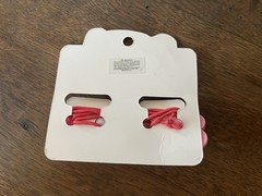 My Melody Sanrio Bunny 2 Count Hair Accessories Tie Ties Clip New on Card