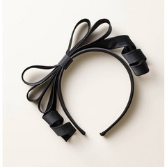 Kate Spade New York Black Satin Multi Loop Bow Headband Elegant Hair Accessory