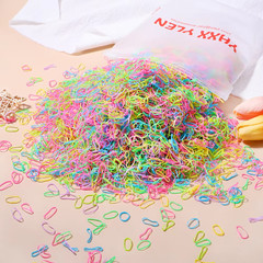 500/1000/2000Pcs Girls Colourful Disposable Rubber Band Hair Ties Headband Child