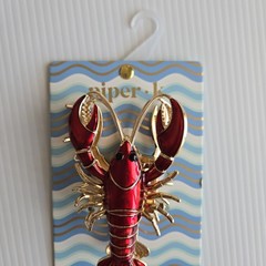 Piper K Red & Gold Lobster Claw Gold Claw Hair Clip New Statement Piece NEW
