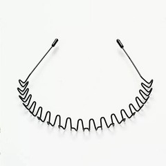 6 PCS Metal Hair Headband Wave Style Hoop Band Comb Sports Hairband Men Women