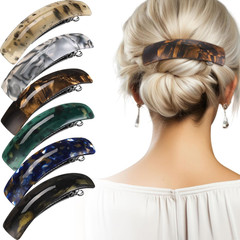 6 Pcs Hair Barrettes for Women Large Barrettes Hair French Clips Pin Re
