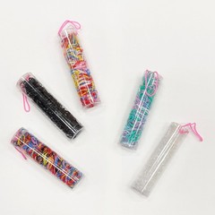 Set of 1250 Tiny Hair Plastic Elastics in Tubes *USA SELLER*