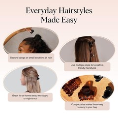 Kitsch Small Hair Clips for Women – Stays In Place Without Pulling or Snagging |