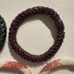 Beaded Beads Hairties Hair Ties Pink White Purple Blue Stretch 5 Fun Cool Girls