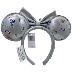 100th Anniversary Ears Disney’s Headband Silver Bow Women Girls Cos Minnie Mouse