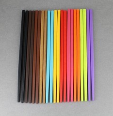 Black hair sticks painted solid color wood chop picks pins accessory 7″ long