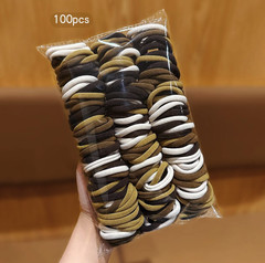 100pcs Seamless Elastic Hair Bands High Stretch Korean Style Daily – NEW