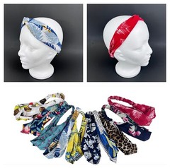 Set of 10 Stretch Twist Headband Hairband-VARIETY OF PATTERNS Elastic NWOT