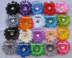 4″ Silk Gerbera Daisy Flower Hair CLIP Girl Wedding Party Craft Decoration Women
