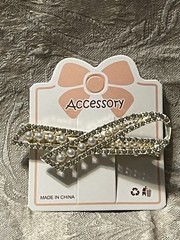 Gold Pearl Rhinestone Hair Bow Hair Clip Barrette Hair Accessory
