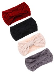 4 Pieces Warm Winter Knit Headband Women Ear Warmers Headbands Cable Braided …