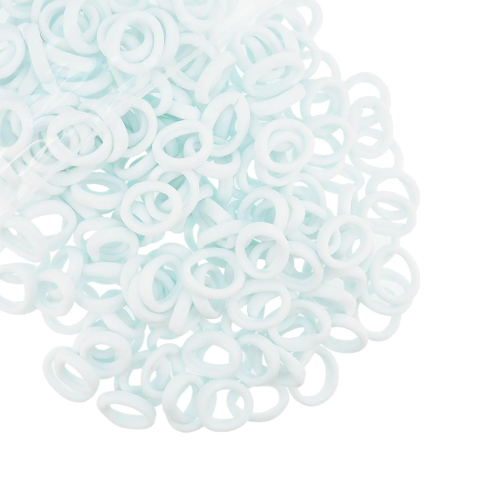 200 Pcs Solid Color Cotton Hair Ties Women Girls’ Elastics Hair Ties Seamless Po